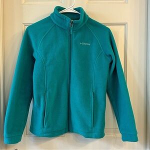 Turquoise Blue Green Columbia Fleece Zip Up Jacket Coat Large 14-16 💚🩵💙 Flurry